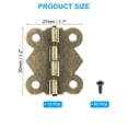 thumbnail image 2 of Bisagras pequeñas para joyeros Uxcell de 1-1/4 pulgadas, paquete de 10 bisagras en ángulo de 90 grados para joyeros con 40 tornillos, marrón, 2 of 7