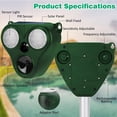 thumbnail image 4 of Repelente de gatos para exteriores, repelente ultrasónico de gatos, resistente al agua IP66, repelente de perros, con carga solar, carga USB para prevenir perros y gatos, pájaros, para jardines, campo, 4 of 5