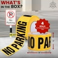 thumbnail image 7 of pyle 4 Pieces Safety Yellow No Parking Barricade Tape Set - 656 Foot Long Tape Roll Suitable for a Wide Range of Applications, Including Roadworks, Events, and Hazardous Areas, 7 of 7
