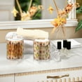 thumbnail image 4 of Yayeee 2 Pack Qtip Holder Bathroom Cotton Swab Canister with Lid Clear Dispenser Set, Retro Pink Stars, 4 of 6