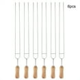 thumbnail image 2 of Brochetas Tenedor De Acero Inoxidable Mango De Madera Asado De Barbacoa En Forma De U, 2 of 7