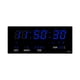 thumbnail image 2 of Reloj despertador digital con pantalla de temperatura y calendario perpetuo. Azul, 2 of 8