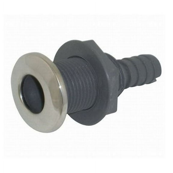 Boat Thru Hull Connector Fitting | Livewell SS / Nylon / 3/4 Inch