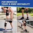 thumbnail image 4 of Knee Brace with Side Stabilizers for Women & Men, UNEEI Adjustable Knee Sleeves and Supports with Silicone Anti-Slip Strips for Meniscus Tear, Arthritis and Joint Pain, XXL, 4 of 7