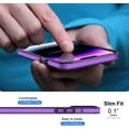 thumbnail image 3 of Casus Frosted Matte Silicone Frame Shockproof Case for Apple iPhone 14 Plus - Purple, 3 of 7