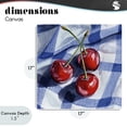 thumbnail image 4 of Stupell Industries Traditional Three Picnic Cherries on Gingham Canvas Art, 17 x 17, by Kate Jarvik Birch, 4 of 8