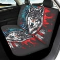 thumbnail image 3 of Pzuqiu Wolf Red Automotive Seat Covers Lightweight Car Seat Covers Full Set Front and Rear Seat Cover Set Elegance Easy to Install Car Seat Cushion Universal Fit Most Sedans, 3 of 7