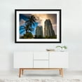 thumbnail image 2 of South Beach - Miami Florida Photography Cityscape Skyline Palm Tree Tropical Architecture Sunset Modern Art Black Framed Wall Art Print 5 x 7 inches, 2 of 4