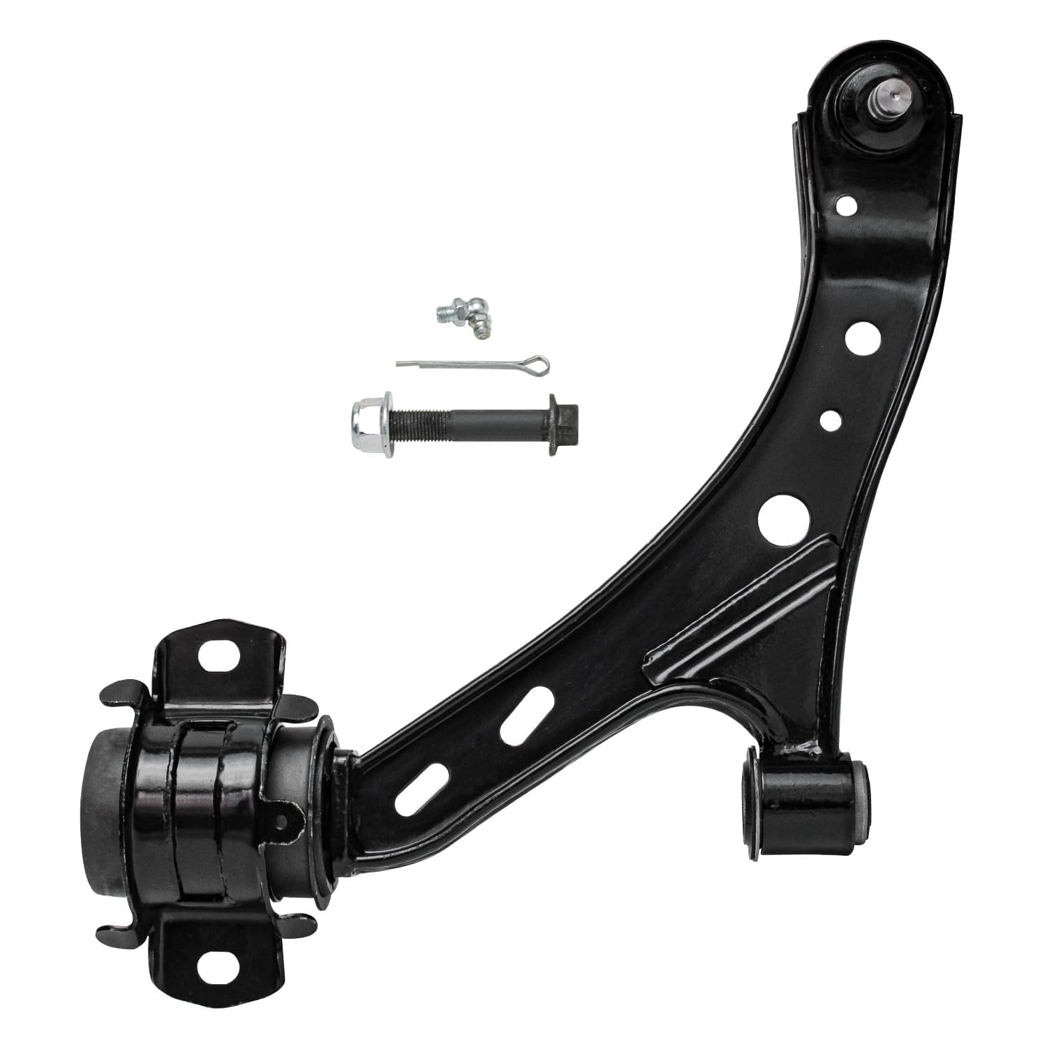 Detroit Axle - Front Lower Control Arms for 2005-2010 Ford Mustang 2006 2007 2008 2009, 2 Lower Control Arms w/Ball Joints, 4 Inner & Outer Tie Rods, 2 Sway Bars Replacement