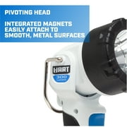 HART Rechargeable Handheld Spot Work Light with Rotating Head, Magnetic Base, White, 300 Lumens
