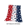 thumbnail image 3 of geerera 4th of July Patriotic Fleece Blanket, 59" x 51" American Flag Star Throw Blanket for Independence Day Home Sofa Decor, 3 of 6
