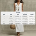 thumbnail image 3 of Gpaecead Women's Cowl Neck Sleeveless Maxi Dress Cotton Linen Loose Fit Minimalist Summer Beach Vacation Outfit With Pockets White, 3 of 6