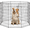 Black, variant on YRLLENSDAN 48/42/36/30/24 inch Dog Pen for Outside, 8 Panel Exercise Fences Pet Playpen with Door Puppy Crate Fence Pet Gate Play Yard Large Dog Kennel for Backyard for Small Medium Dogs