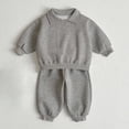 thumbnail image 4 of Trikvn Kids Girls Fall Tracksuit 2-Piece Outfit Collared Long Sleeve Pullover Sweatshirt and Elastic Waist Sweatpants Set Casual Athletic Loungewear Active Playwear, 4 of 8