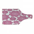 thumbnail image 1 of Hot Pink Cutting Board, Batik Floral Arrangement with Eastern Design Mandala Pattern, Decorative Tempered Glass Cutting and Serving Board, Wine Bottle Shape, Hot Pink White, by Ambesonne, 1 of 1