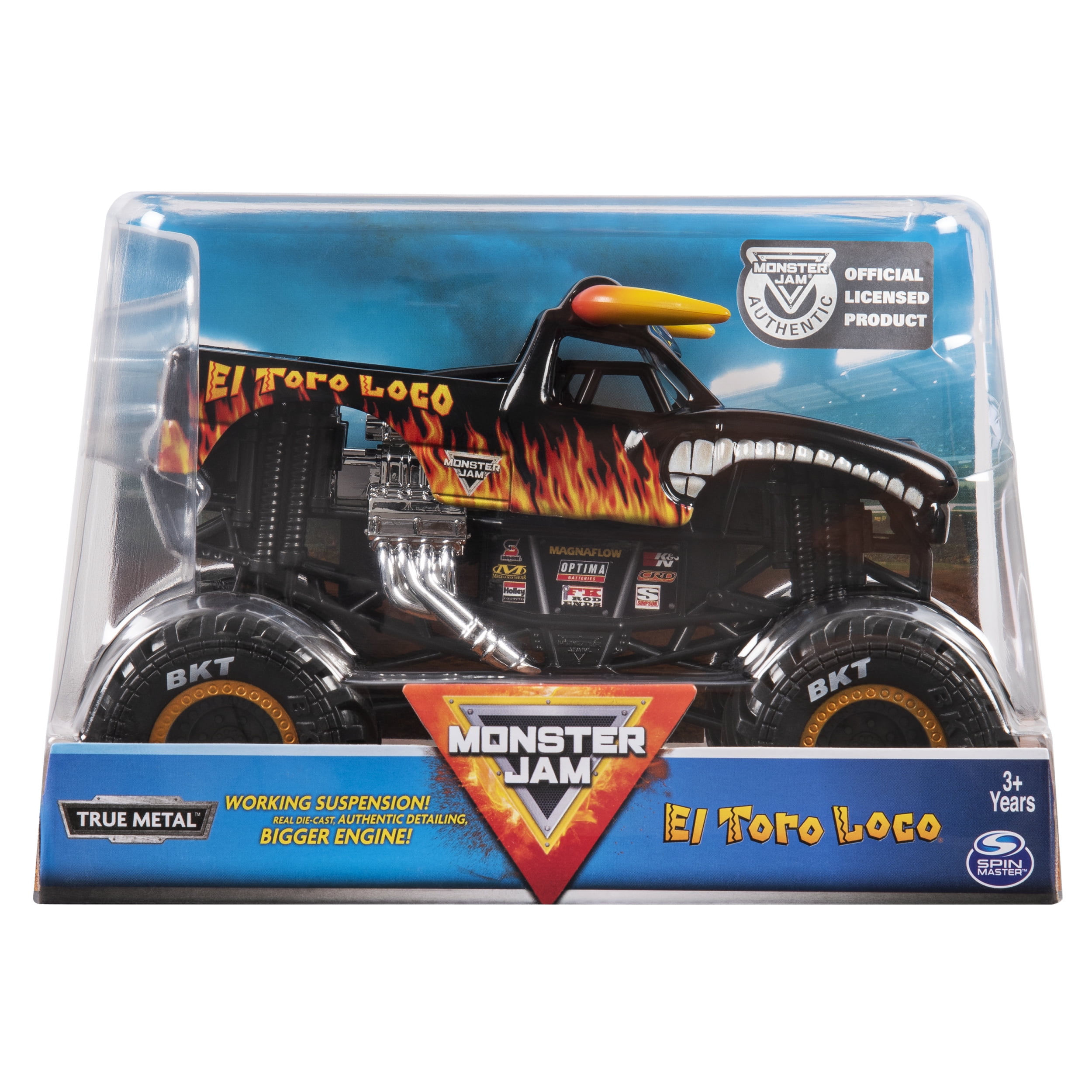 Monster Jam, Official El Toro Loco Monster Truck, Die-Cast Vehicle, 1: ...