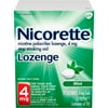 Nicorette Nicotine Polacrilex Stop Smoking Aid Lozenges 4mg, Mint, 72ct