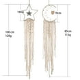 thumbnail image 2 of Macrame Wall Hanging, Moon Dream Catcher with LED Light, Handmade Woven Dream Catcher, Boho Dream Catcher, Home Decoration,Sun and Moon + Natural Stone, 2 of 7