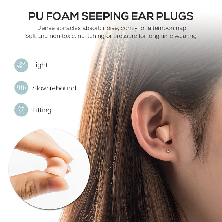 Hearprotek Ear Plugs for Sleeping, [2 Pairs] Noise Cancelling Comfortable  earplugs for Sleep-Reusable Noise Reduction Sound Blocking Ear Plugs for