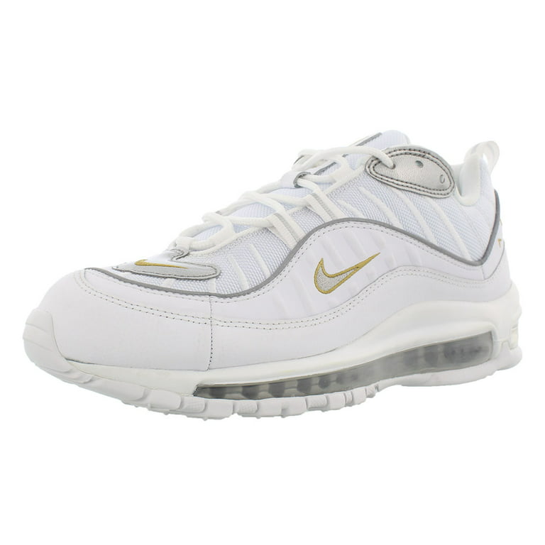 Nike W Air Max 98 Womens Shoes Size White/Metallic Gold -