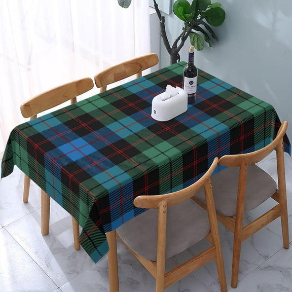 Rectangular Tablecloth – Waterproof, Wrinkle-Free, and Stain-Resistant, Decorative Table Cover for Dining Room, Parties, Picnics, and Outdoor Use, Clan Guthrie Tartan (60" X 84")