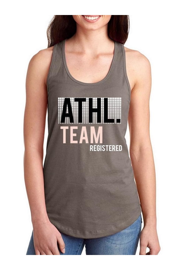 Athl Team Registered Text Racerback Tank Women -Image by Shutterstock, Female x-Small