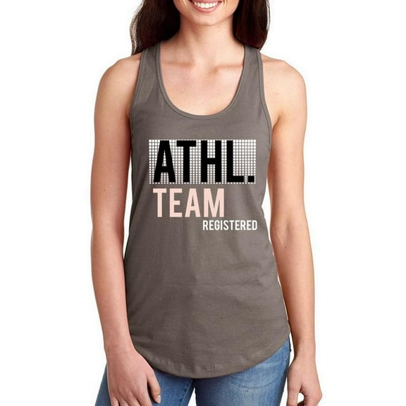 Athl Team Registered Text Racerback Tank Women -Image by Shutterstock, Female Large