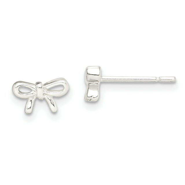 925 Sterling Silver Bow Stud Earrings Arrow