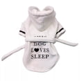 thumbnail image 2 of Pet Dog Hooded Nightgown Pajamas Puppy Clothes Soft Pets Dogs Cat Coat Costume White Robe Coral Bathrobe Dog Bathrobe Pajamas ShopWise Round, 2 of 7