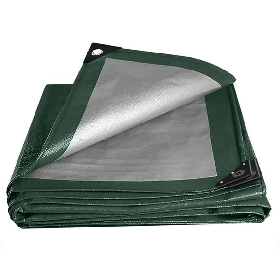Heavy Duty Tarps,Bexikou Waterproof PE Green Tarpaulin,1.5m x 2m Double-Sided Tarpaulin- Multiple Purpose Tarp Sheet for Outdoor Camping Fishing Garden Furniture Cover