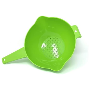 2 Quart Colander Strainer with Handle in Green