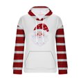 thumbnail image 3 of Generic Women’s Christmas Hooded Sweatshirt Print Striped Long Sleeves Fall Winter Pullover Casual Loose Top with Pocket, 3 of 4