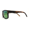 thumbnail image 3 of Color Mirror Mens Sport Rectangle Horn Rim Plastic Sunglasses Matte Tortoise - Purple Mirror, 3 of 4
