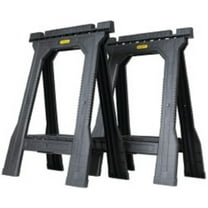 Stanley Jr. Folding Sawhorse Twin Pack for Work Surface or Cutting: 23" Width x 31" Assembled Height