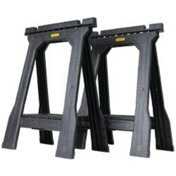 Stanley Jr. Folding Sawhorse Twin Pack for Work Surface or Cutting: 23" Width x 31" Assembled Height