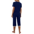 thumbnail image 6 of MINTREUS Women's Pajama Sets Short Sleeve Shirt and Capri Soft Pajama Sets with Pockets S-4XL, 6 of 6