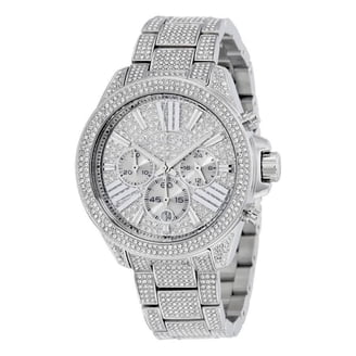 Michael Kors Runway Pave Chronograph Quartz Silver Dial  display picture 1
