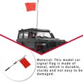 thumbnail image 1 of Drapeaux de Signalisation en Métal pour Voitures Modèles avec Poteau Modification DIY Pièces Remplaçables Accessoire Automobile Remplacement pour WPL Rouge 1 Pce, 1 of 8