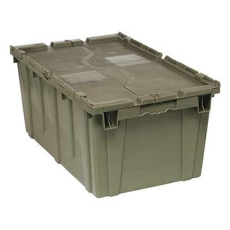 - QUANTUM STORAGE SYSTEMS Attached Lid Container,2.5 cu ft,Gray QDC2717-12