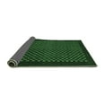 thumbnail image 2 of Ahgly Company Indoor Round Checkered Emerald Green Modern Area Rugs, 4' Round, 2 of 4
