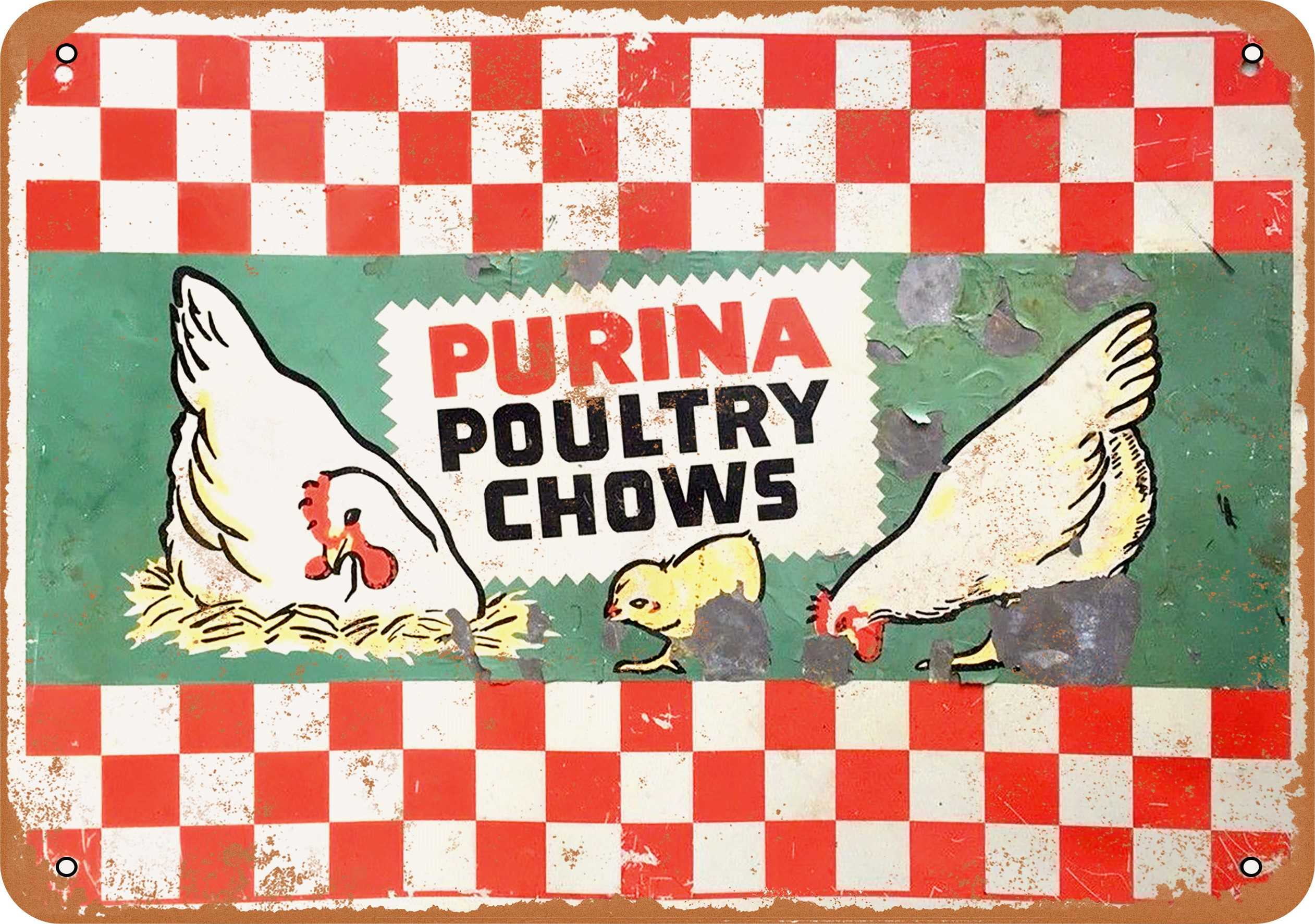 1950s chicken Purina poultry Chows metal tin sign metal metal plaque unturned 