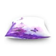 thumbnail image 4 of Purple Butterfly Flowers Square Throw Pillow Covers Couch Decorative Pillow Cases Outdoor Sofa Cushion Cover Modern Decor for Bed Living Room 20" x 20", 4 of 7