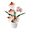Pink, variant on Mosiee Lifelike Miniature Potted Butterfly Orchid Plant - No Maintenance, 7 Colors Rose Red
