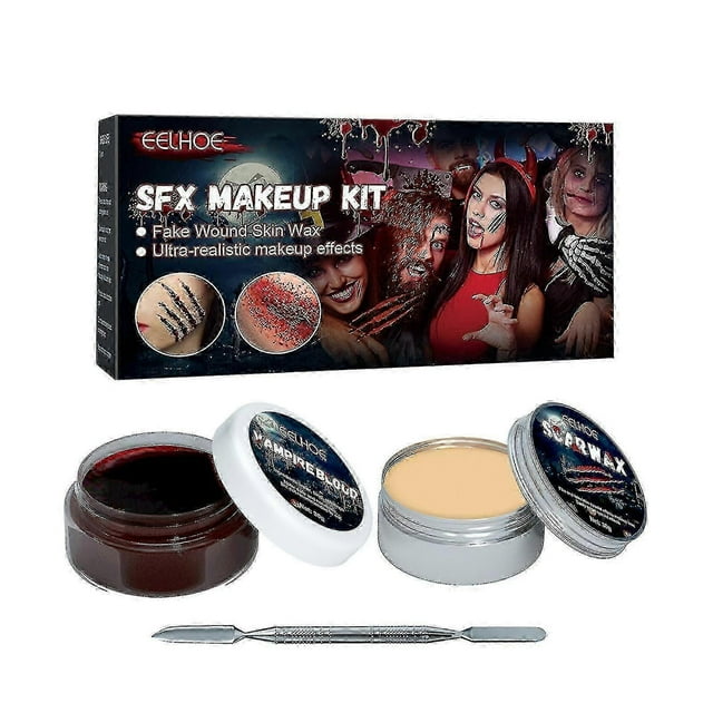Qian Halloween Skin Wax Plasma Makeup Set Scar Makeup Horror Atmosphere Party