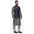 thumbnail image 2 of Atasi Ensemble de Pyjama Kurta Churidar Imprimé Traditionnel avec Veste Nehru pour Hommes, 2 of 5