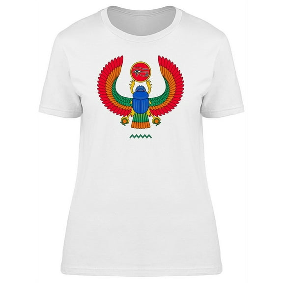 Ancient Egypt Colorful Scarab T-Shirt Women -Image by Shutterstock, Female Medium