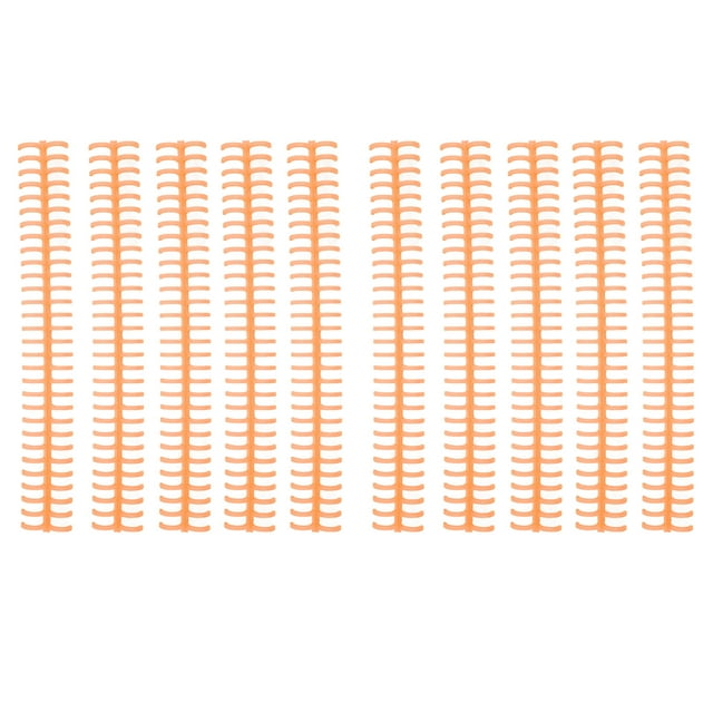 Binding Spines, 10Pcs Strong Adhesion 1/2in 30 Holes Binding Combs For Office Orange