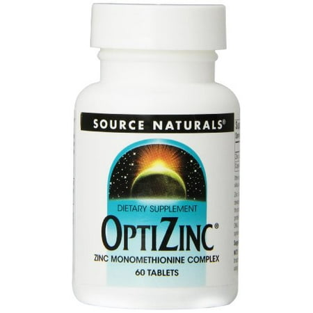 Source Naturals OptiZinc Zinc Monomethionine Complex 30mg, Essential for Normal Growth,60
