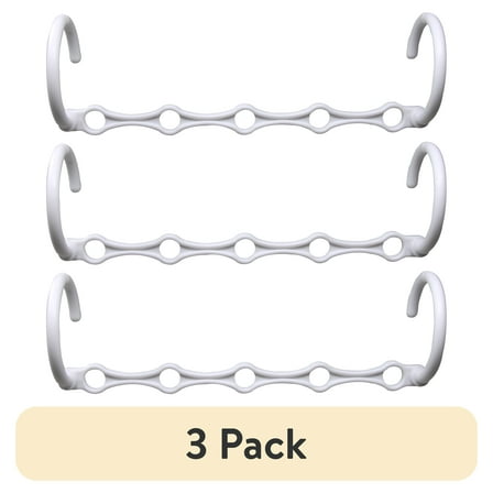 (3 pack) Mainstays Space Saving Cascading Foldable Non-Slip Plastic Clothing Hanger, 10 Pack, White
