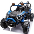 thumbnail image 3 of Joyracer 4WD 24 Volt Ride on Toys with 2 Seaters, Power UTV Wheels, Electric Car for Kids with Remote Control, 3 Speeds, Bluetooth, Blue, 3 of 11